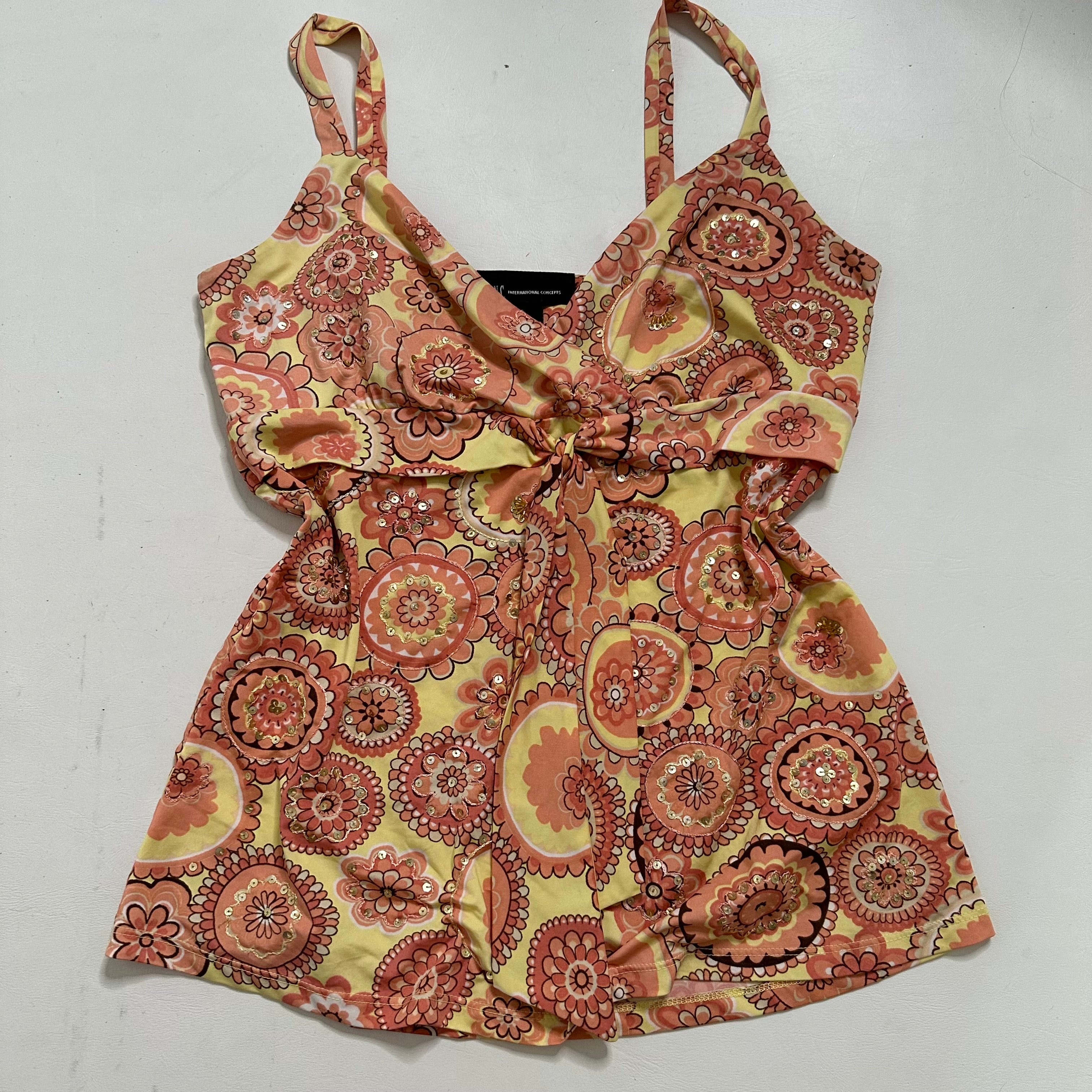 Pink floral cami top