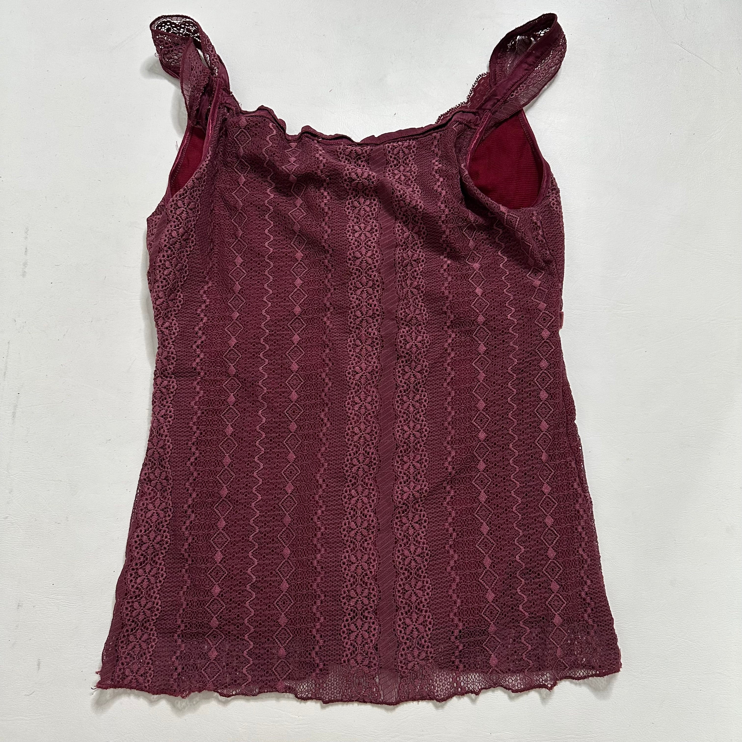 Purple lace cami top