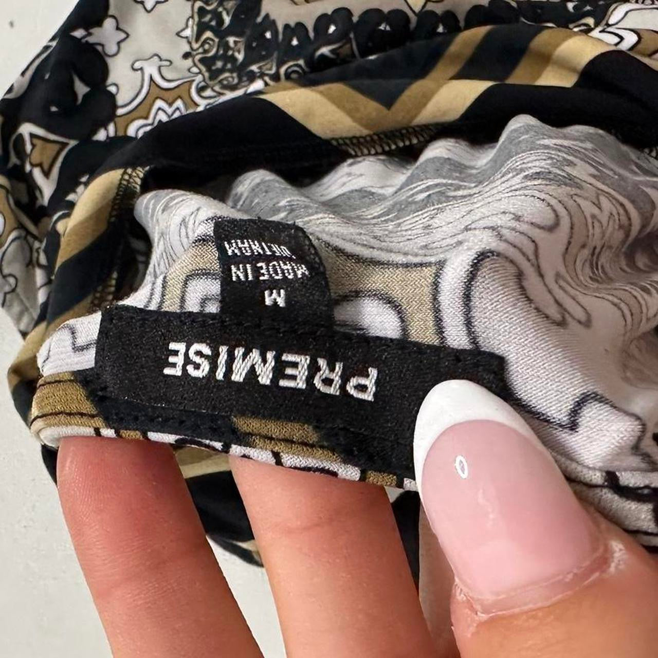 Cowl neck paisley print top