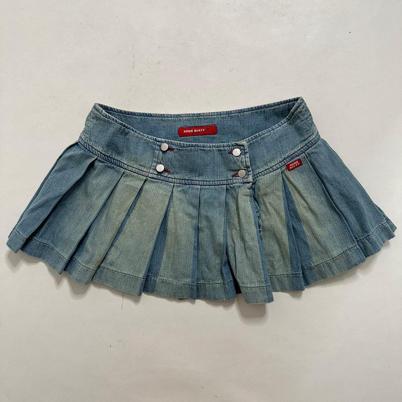 Miss Sixty pleated denim skirt