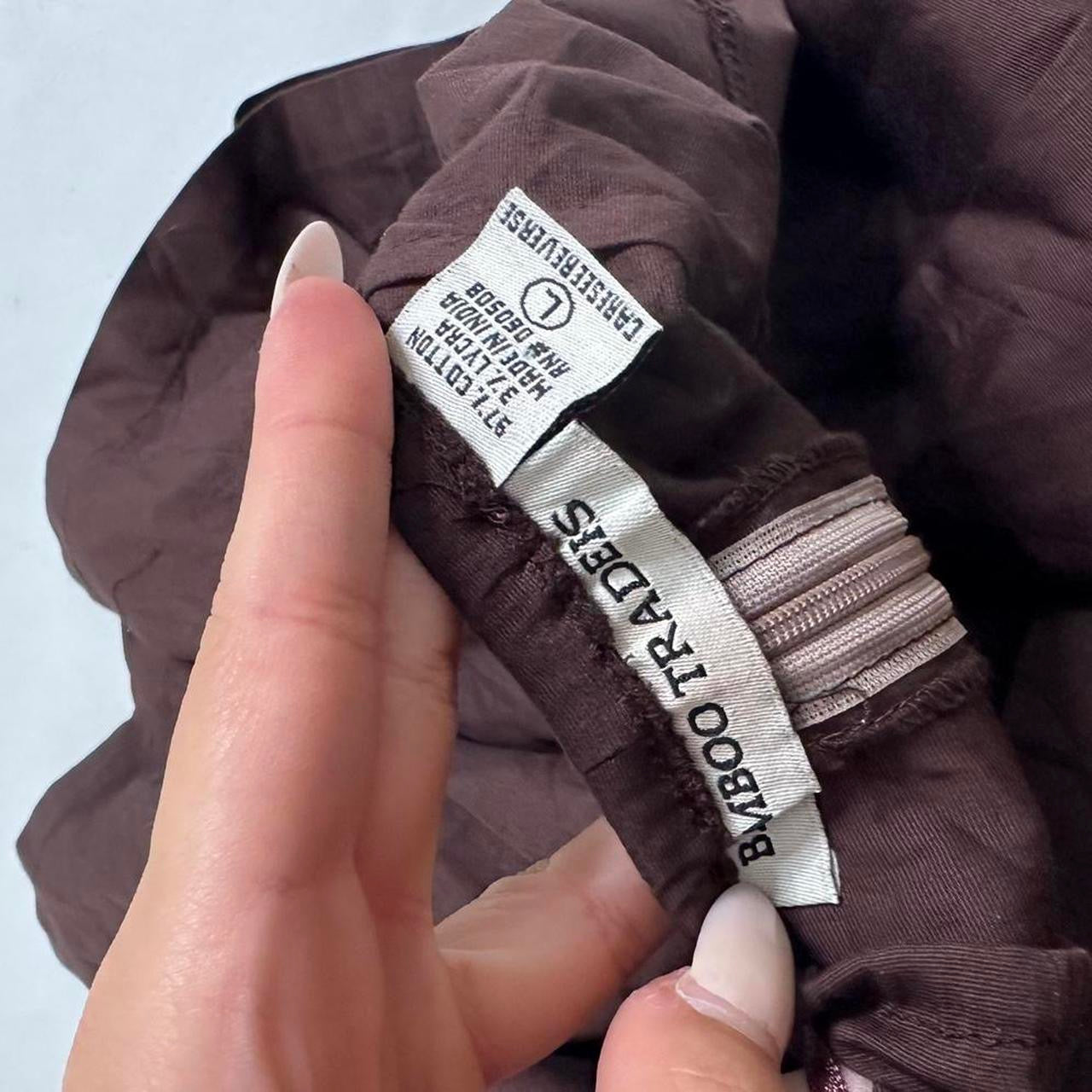 Brown mirror embellished halter top