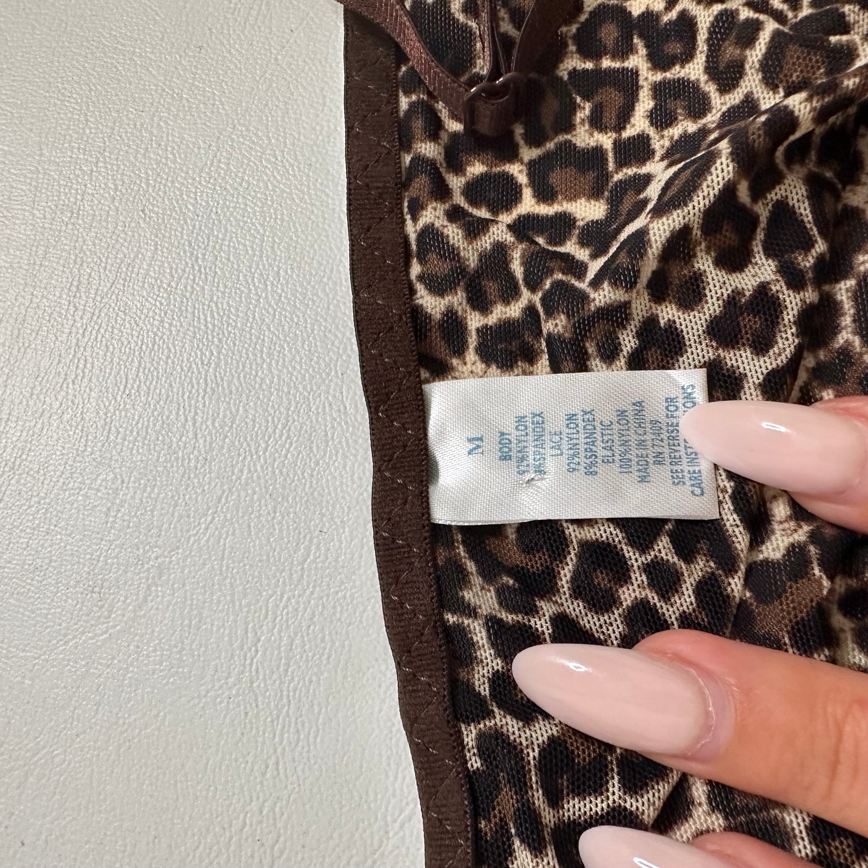 Leopard mesh cami