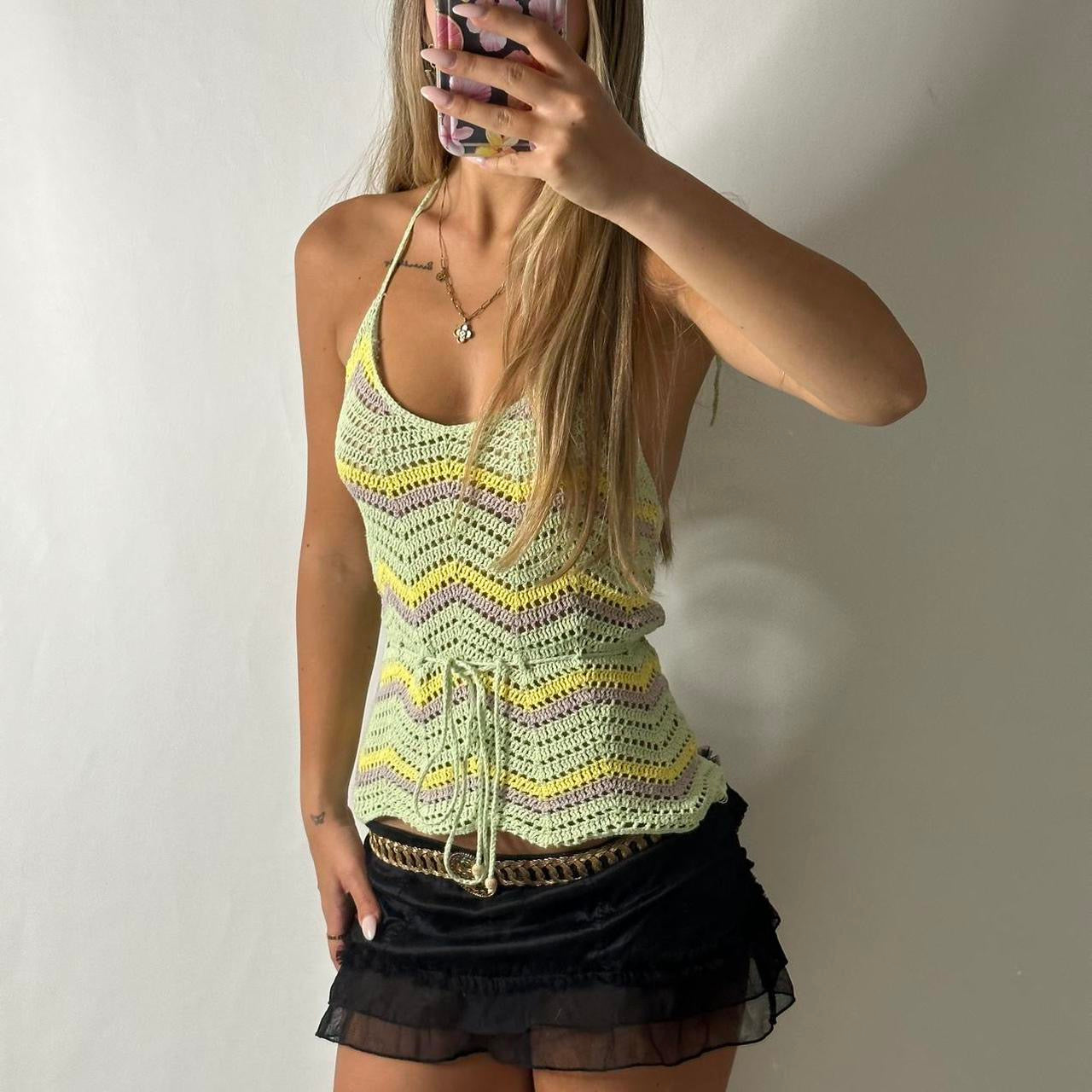 Knit halter top