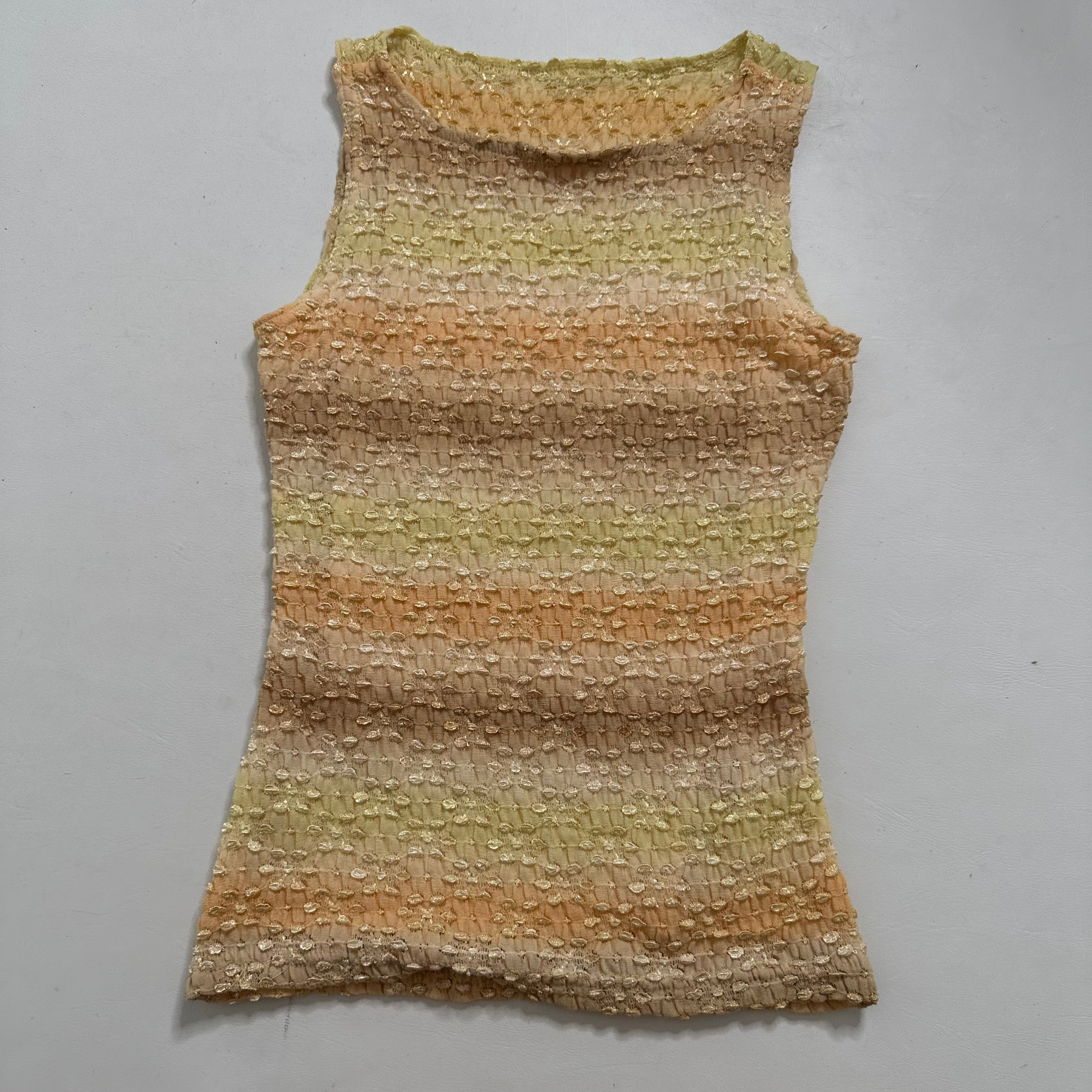Orange waffle knit top