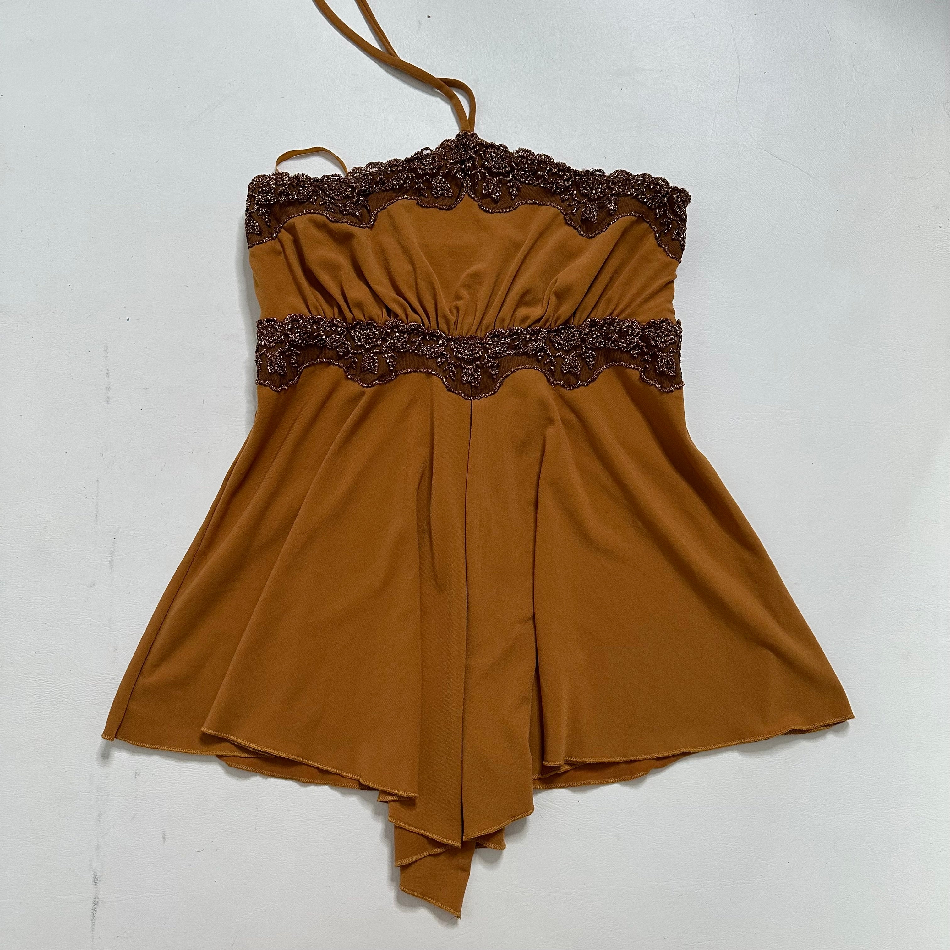Halter neck lace glittery fairy top