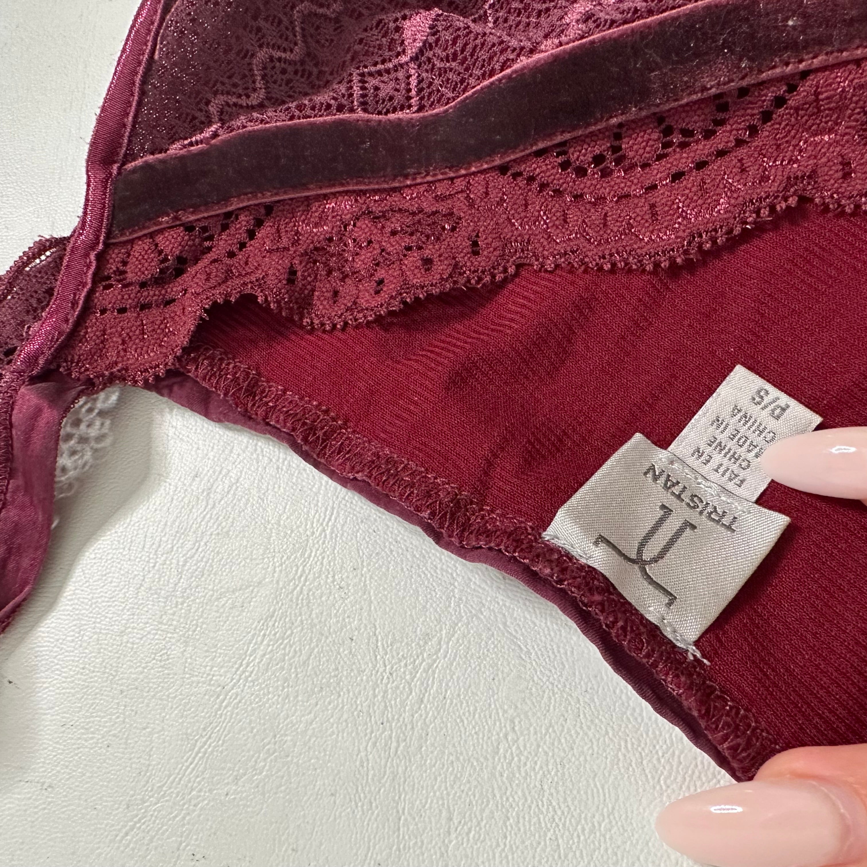 Purple lace cami top