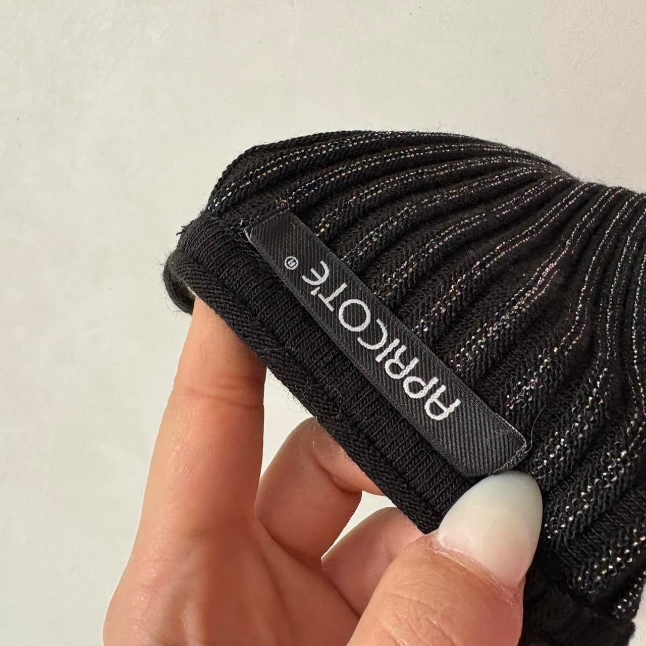 Ribbed glittery black cami