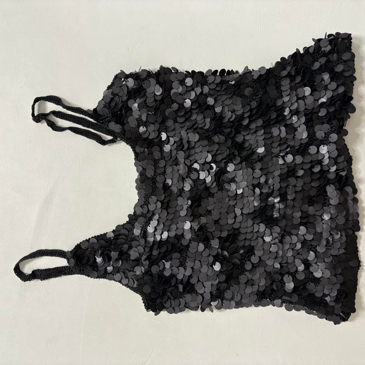 Crochet sequin cami