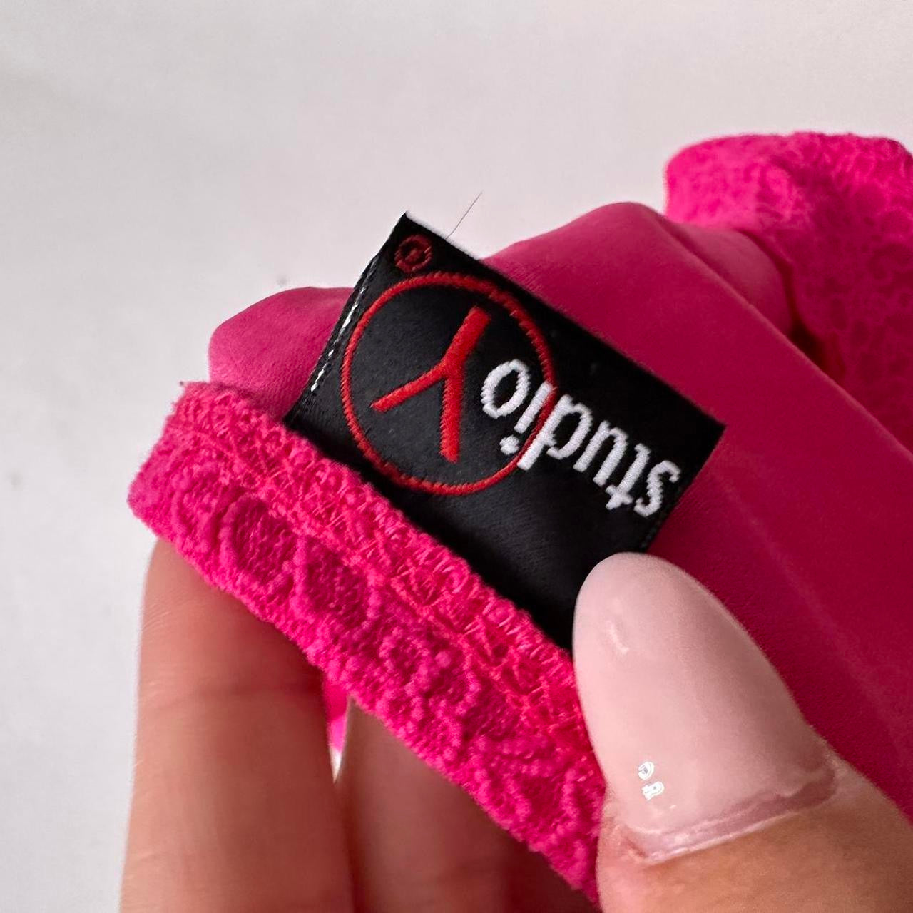 Pink lace bandeau top