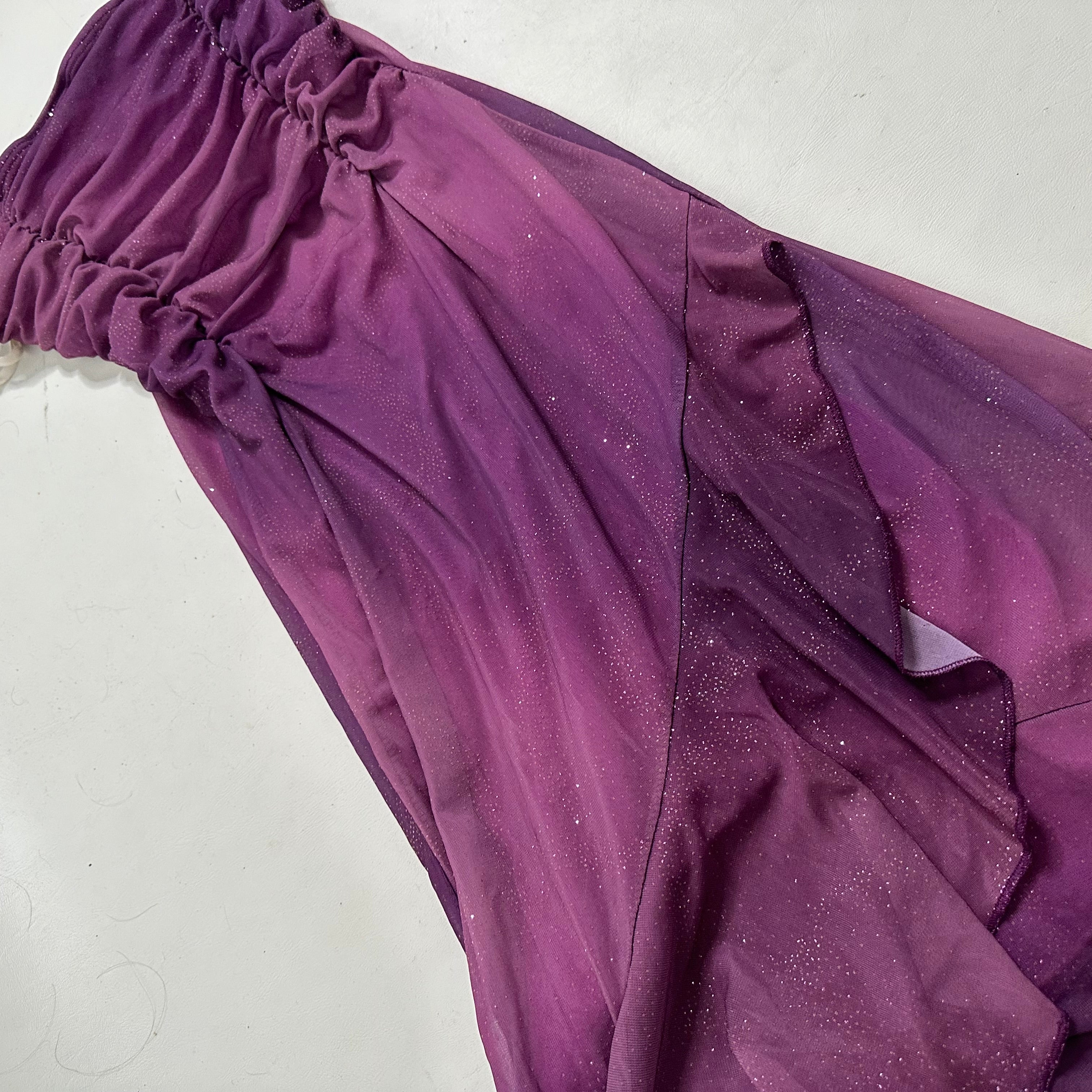 Purple mesh ruched fairy dress