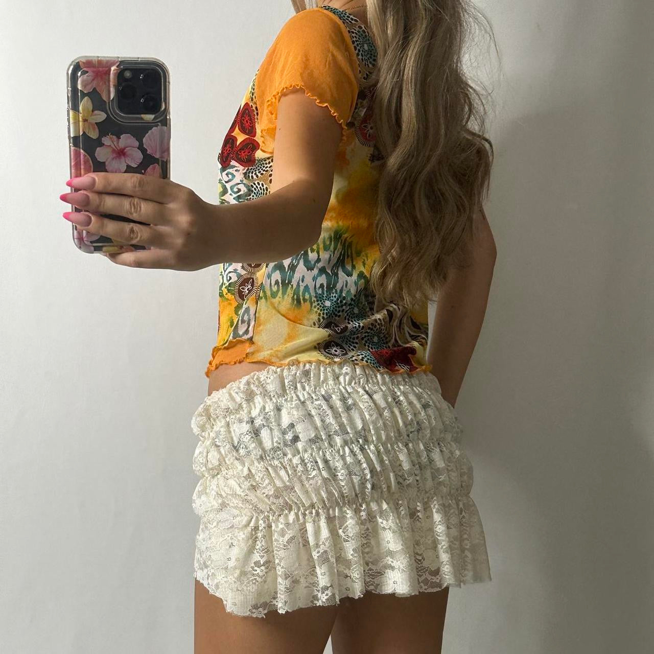 Made in france Mesh floral top