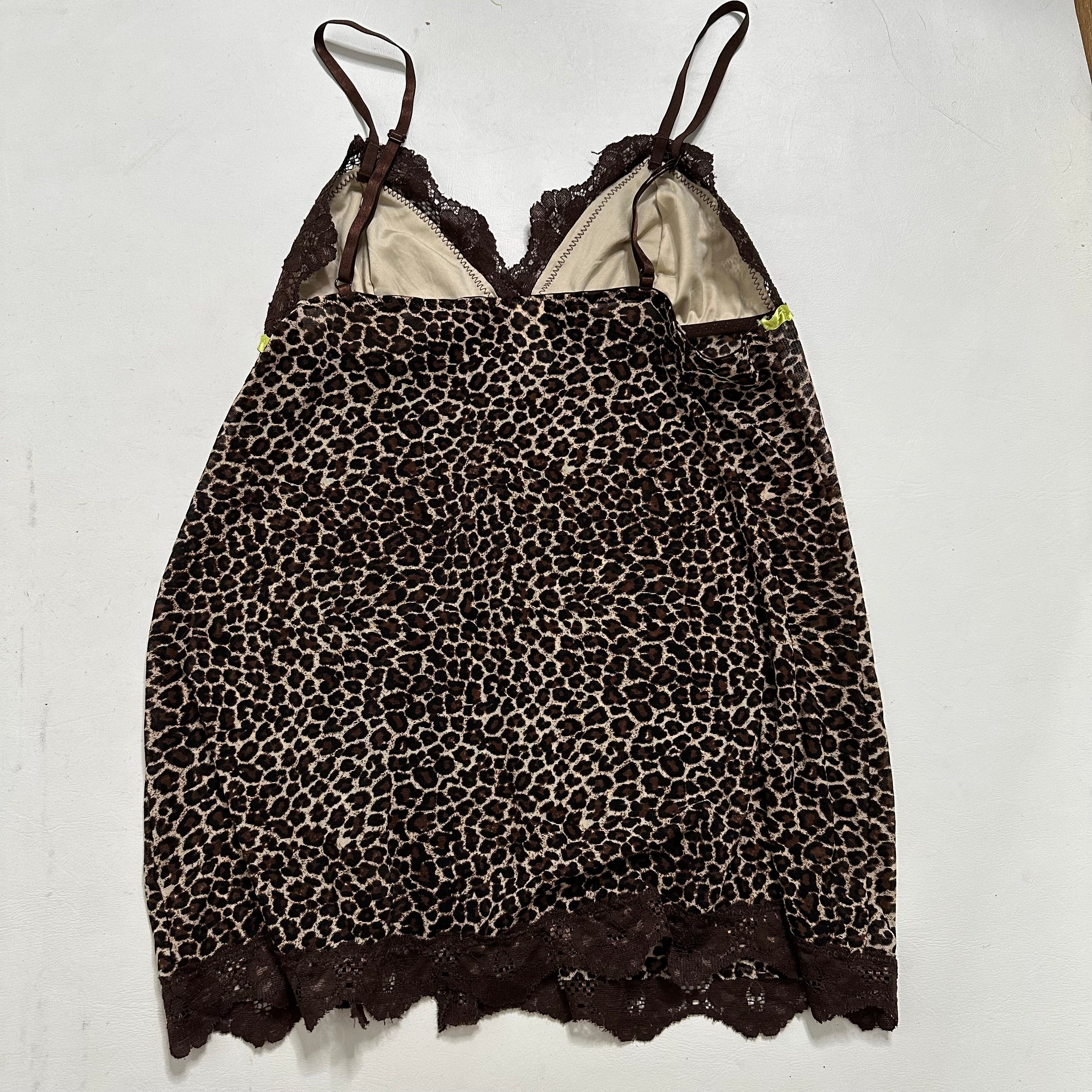 Leopard mesh cami