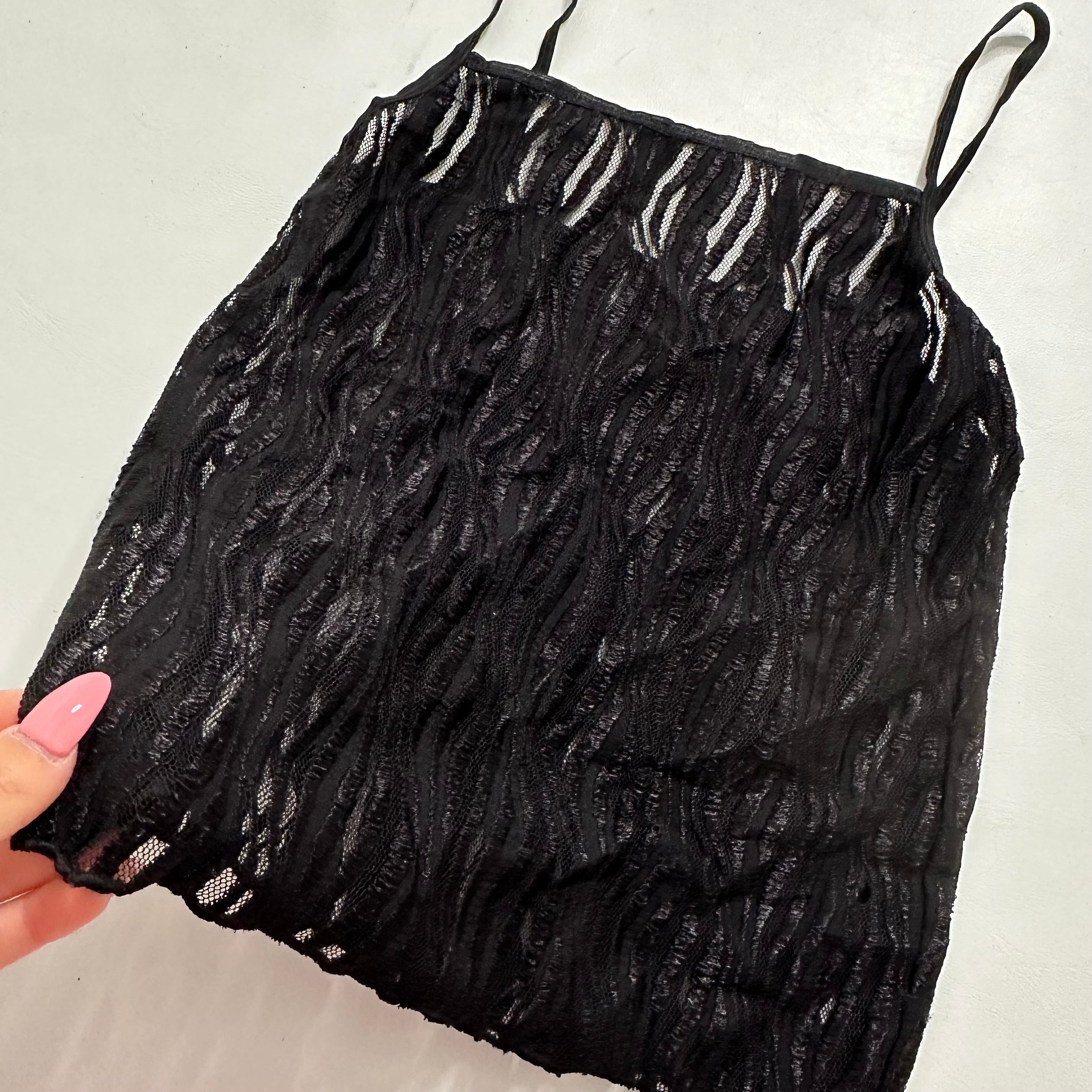 Black lace cami