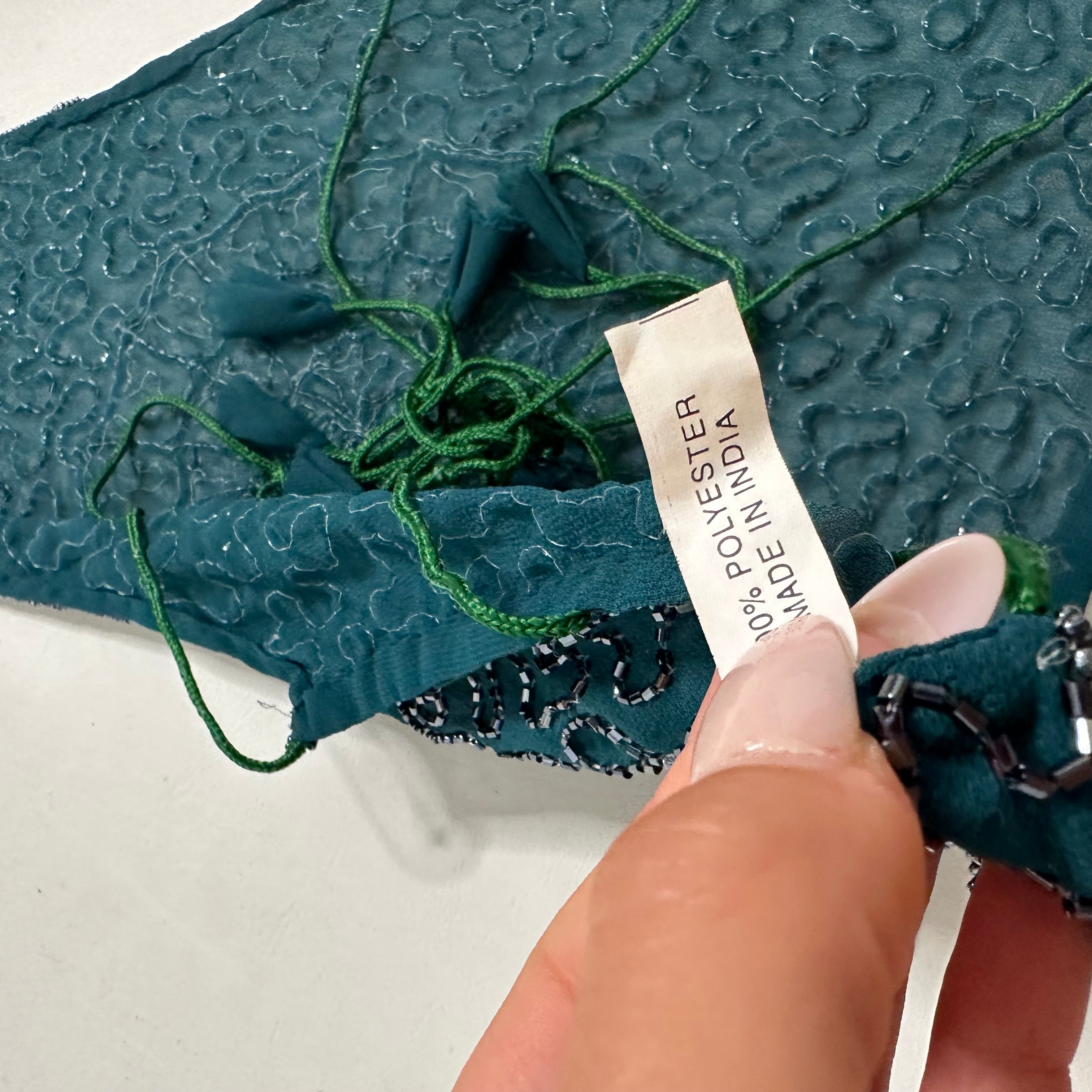 Backless sequin embellishment spider top