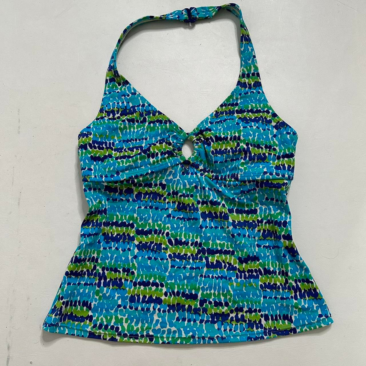 Blue O ring halter top