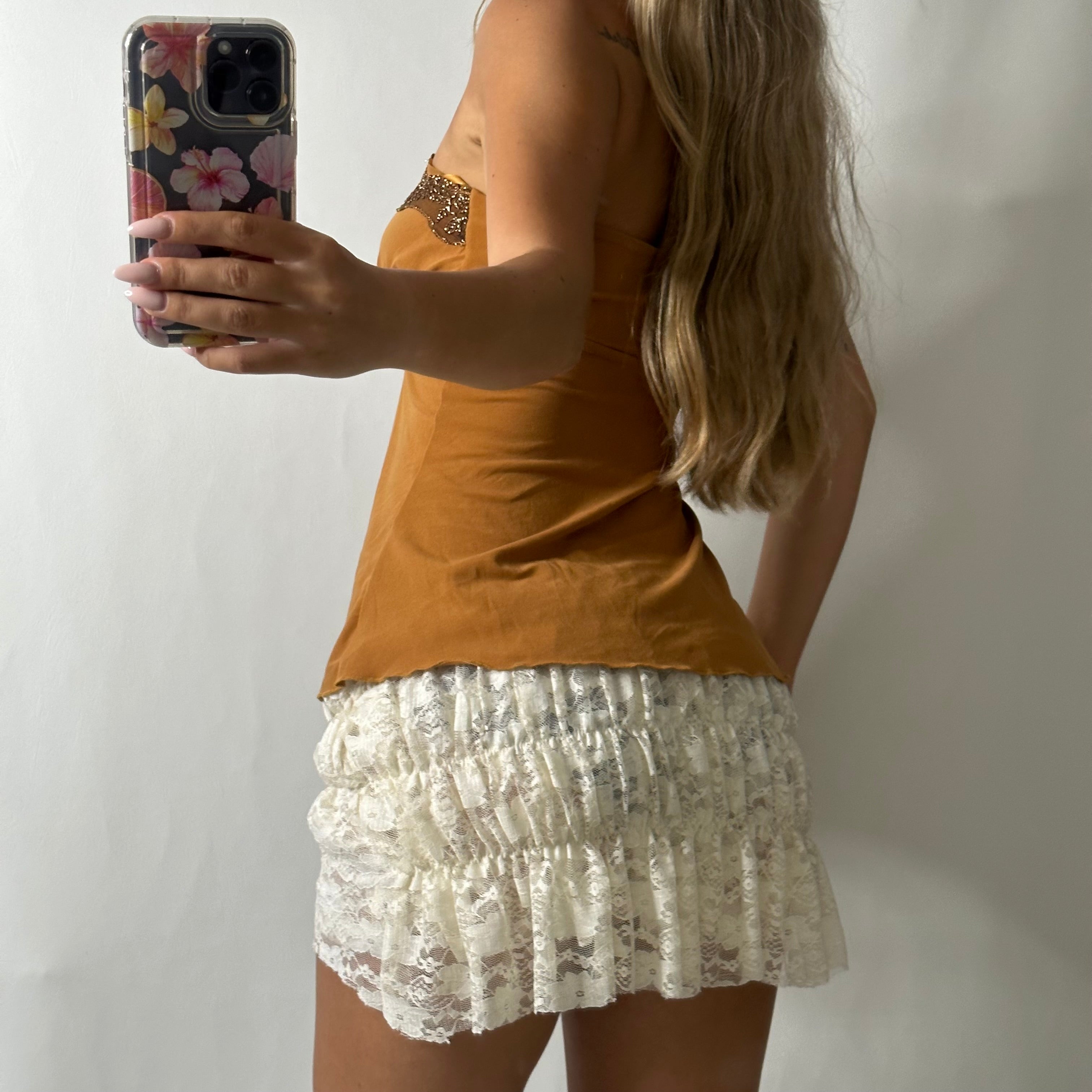 Halter neck lace glittery fairy top