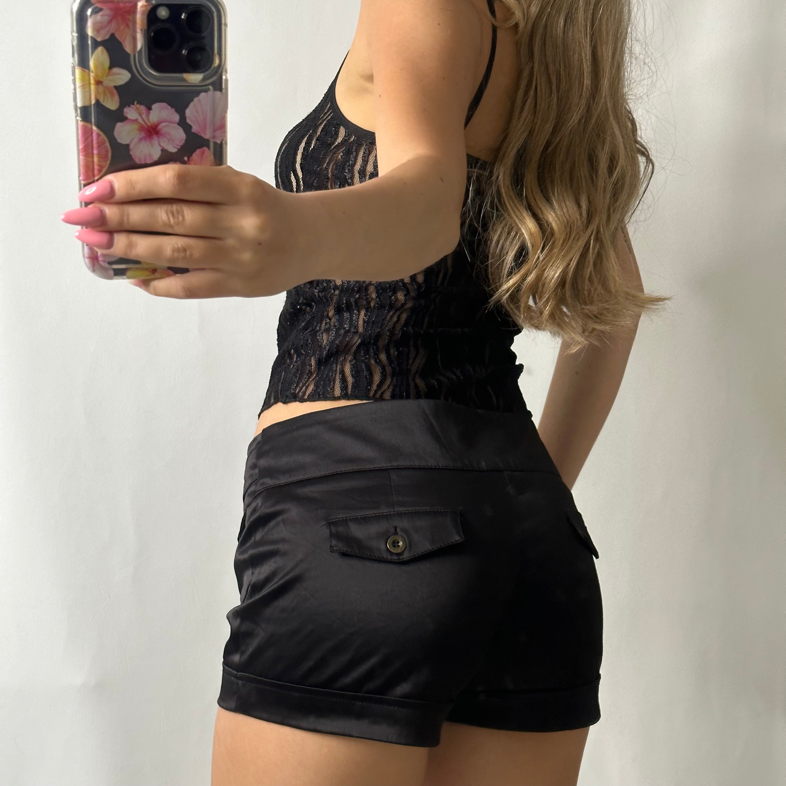 Black lace cami