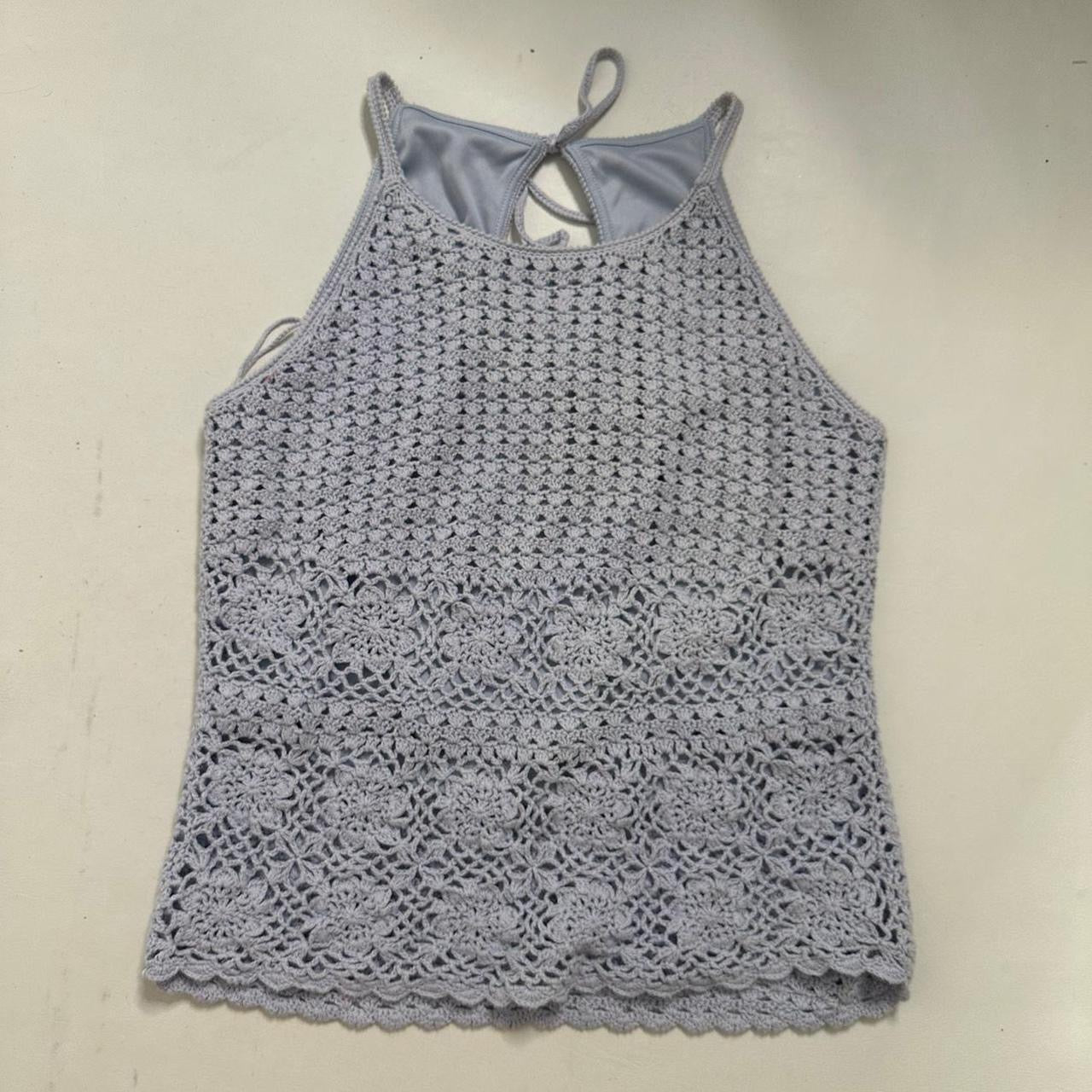 Baby blue knit top