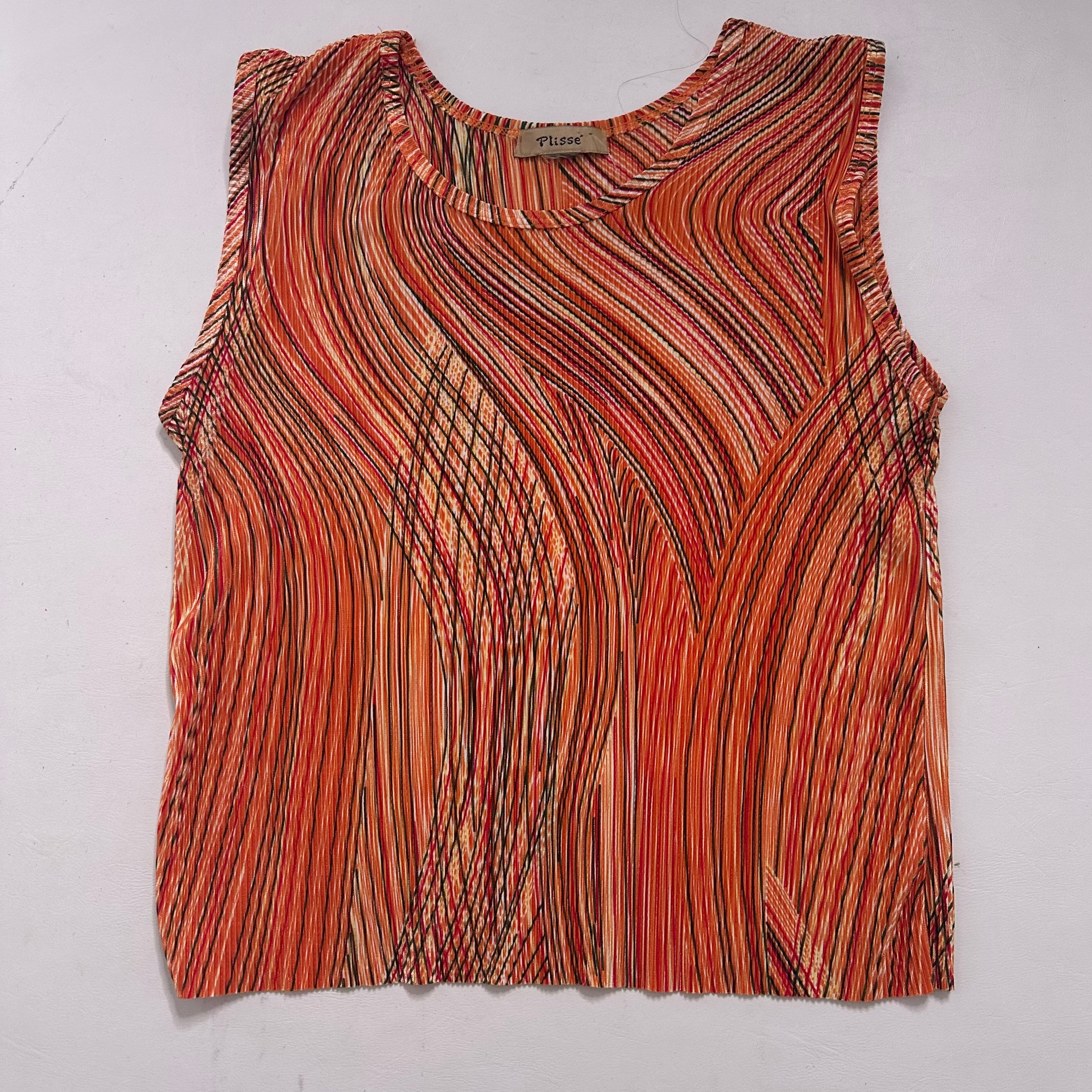 Orange striped top