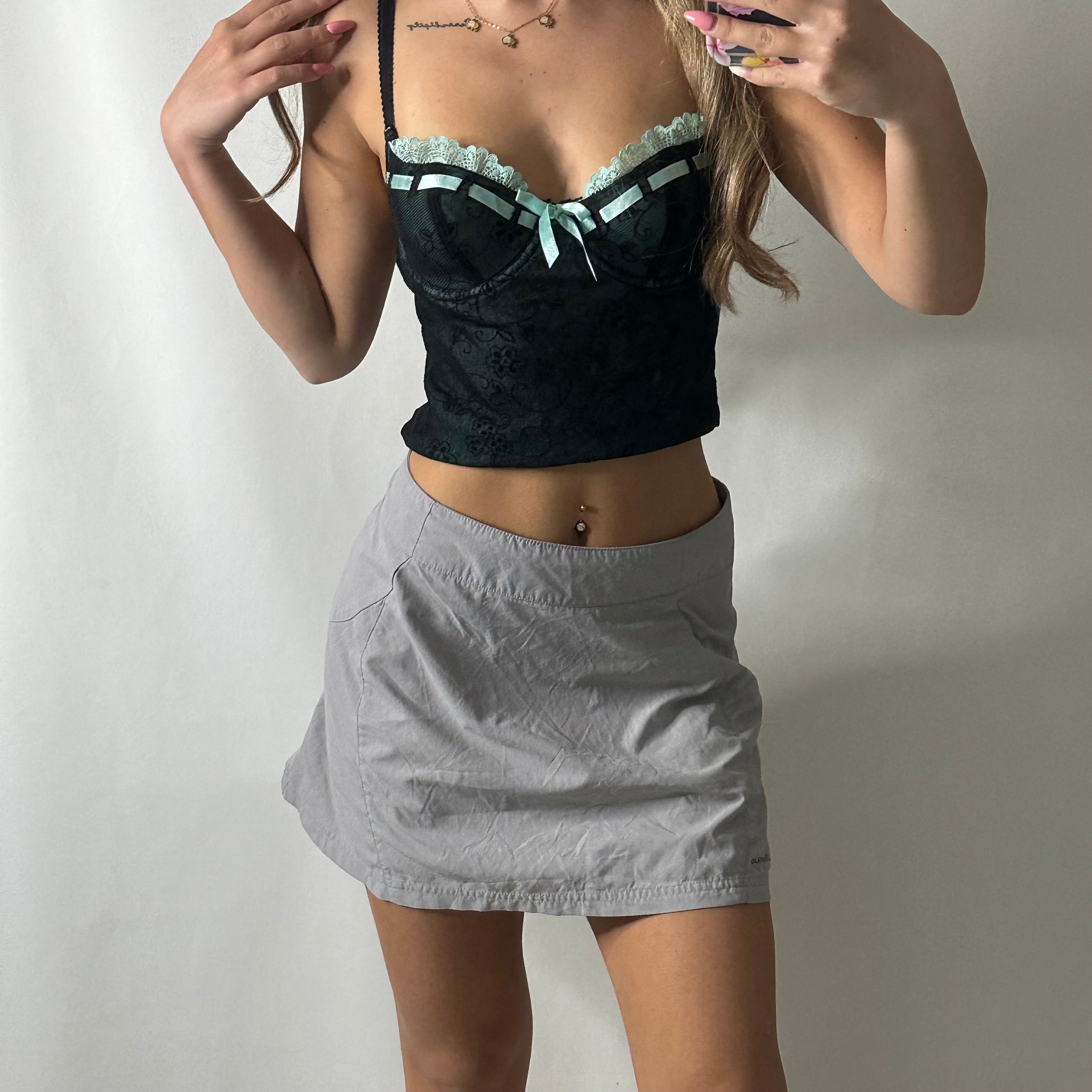 Sporty grey mini skirt
