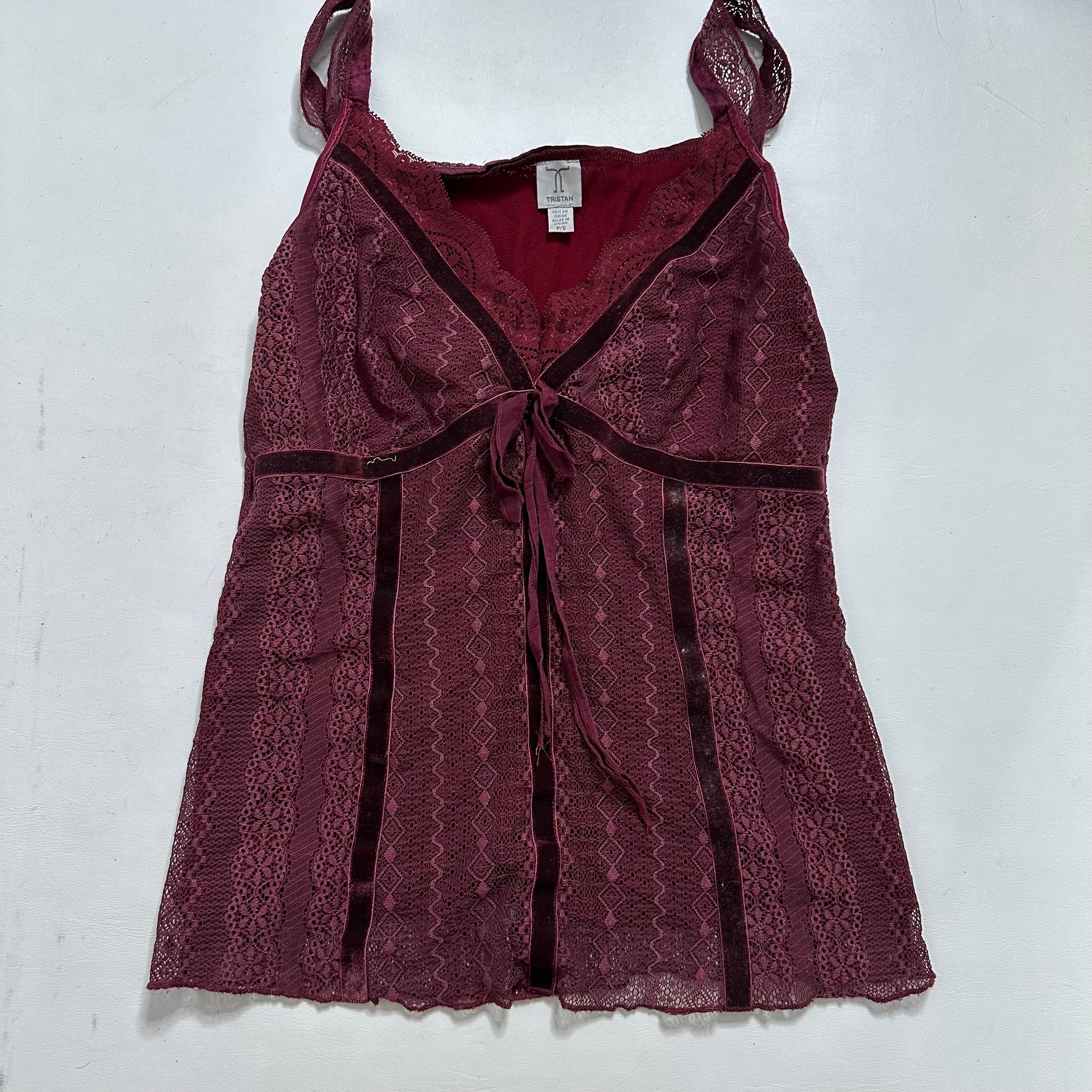 Purple lace cami top