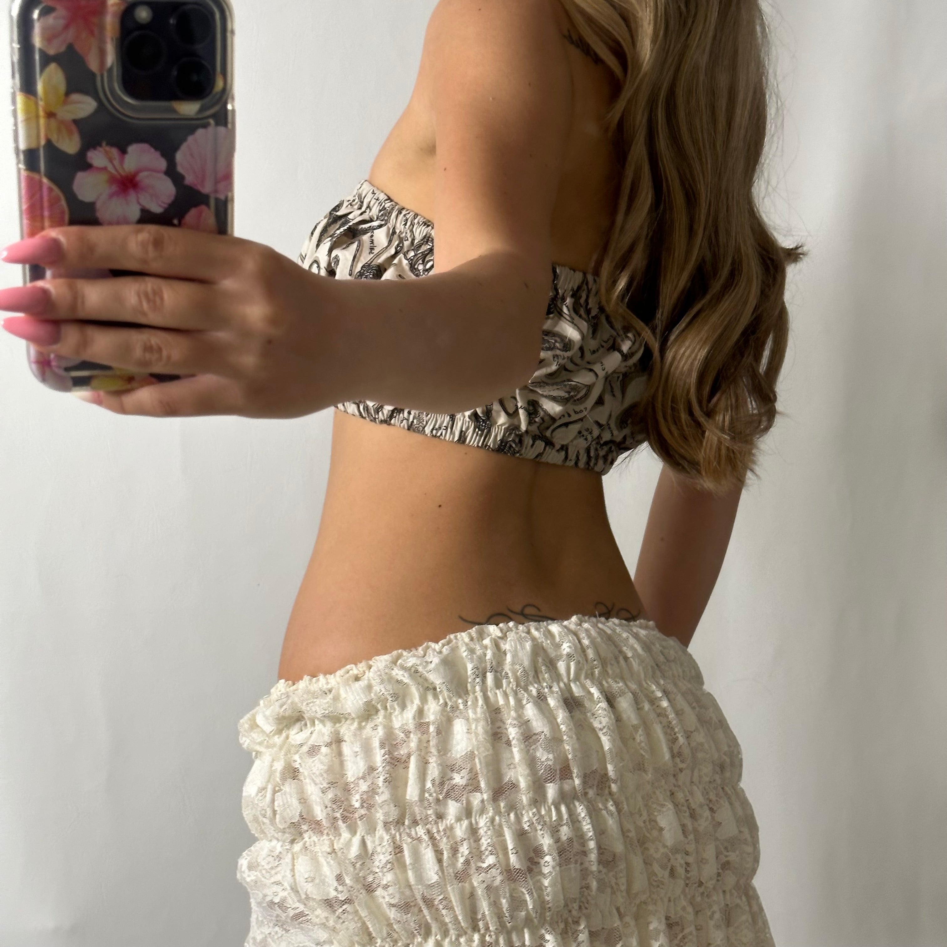 Ruched bandeau top
