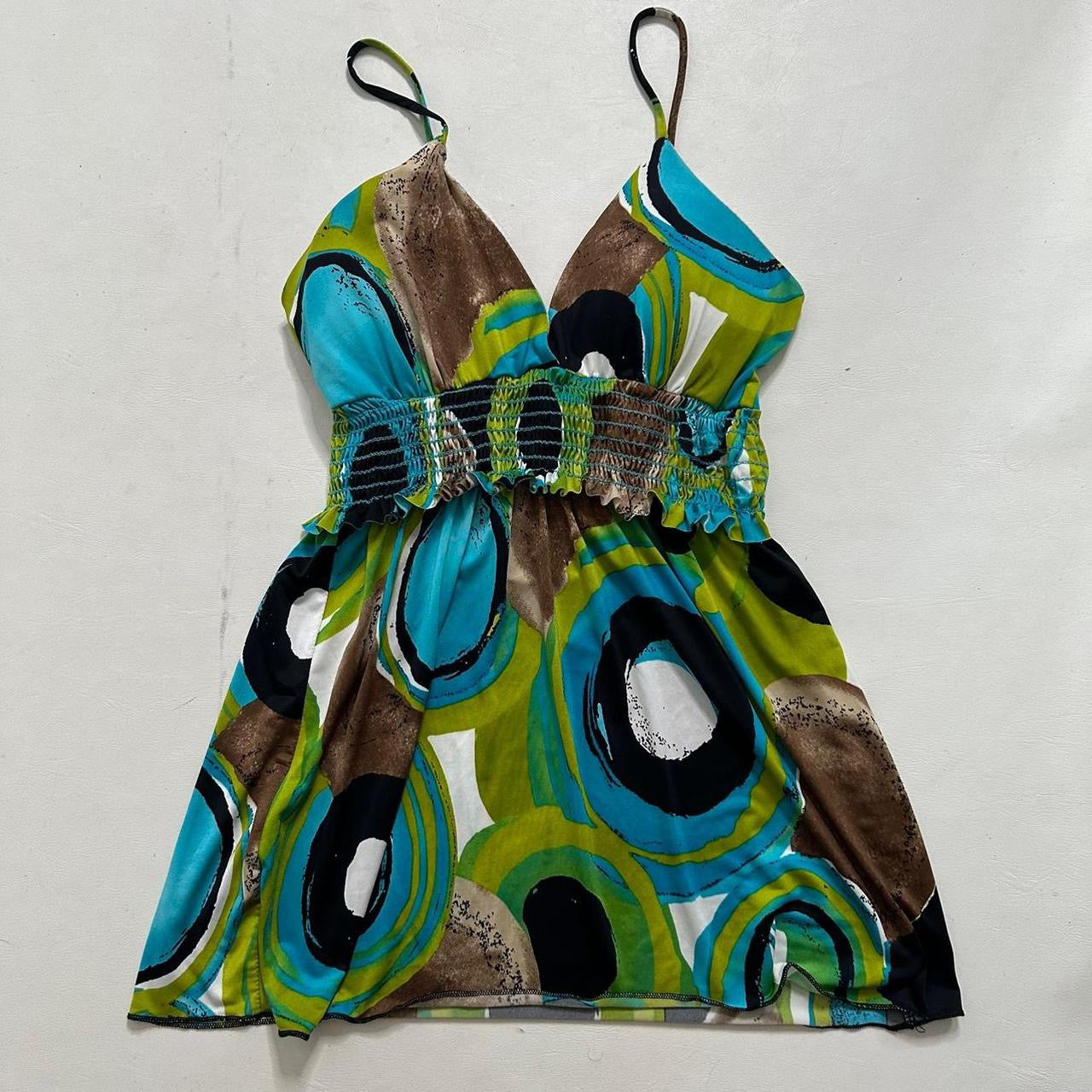 Green blue brown cami